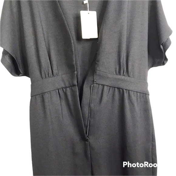 See U Soon solid black zip up front jumpsuit size S nwOt - Picture 5 of 6